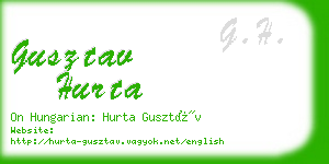 gusztav hurta business card